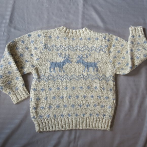 Blue Reindeer Sweater, Size M - Picture 2 of 5